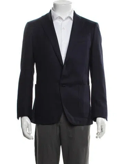 Pre-owned Eidos Wool Blazer In Blue