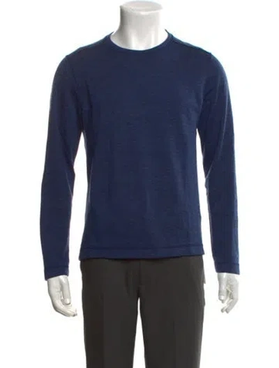 Pre-owned Eidos Wool Crew Neck Pullover In Blue