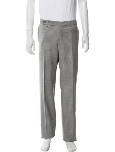 Pre-owned Eidos Wool Pants In Gray