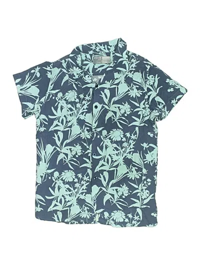 Pre-owned Eight Avenue Kids' Short Sleeve Button Down Shirt In Blue