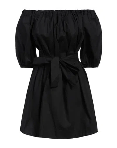 Eight By Access Fashion Woman Mini Dress Black Size M Cotton, Elastane