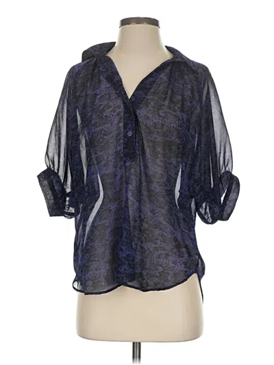Pre-owned Eight Sixty 3/4 Sleeve Blouse In Blue