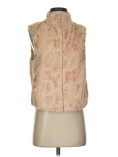 Pre-owned Eight Sixty Faux Fur Vest In Gold