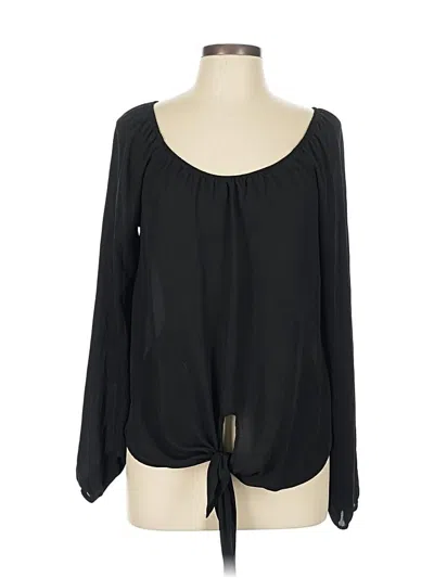 Pre-owned Eight Sixty Long Sleeve Blouse In Black