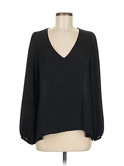Pre-owned Eight Sixty Long Sleeve Blouse In Black