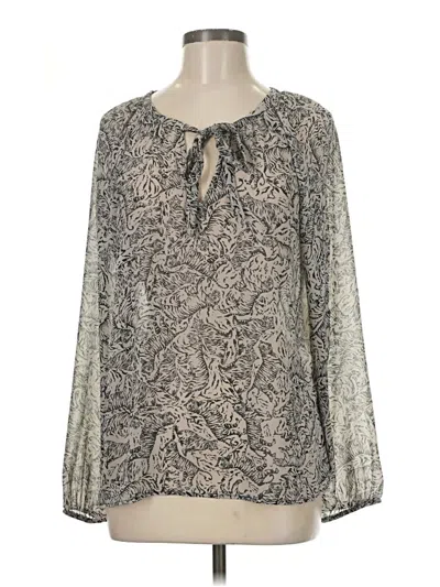 Pre-owned Eight Sixty Long Sleeve Blouse In Black