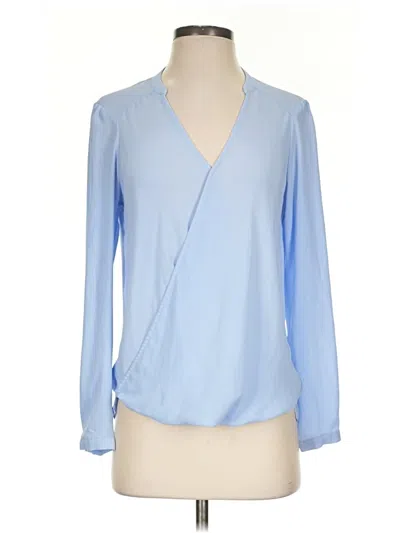 Pre-owned Eight Sixty Long Sleeve Blouse In Blue