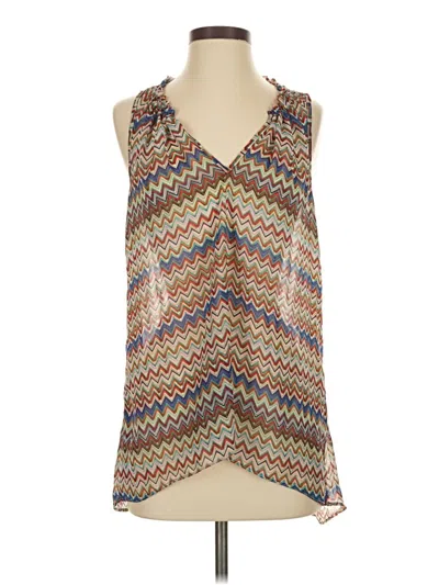 Pre-owned Eight Sixty Sleeveless Blouse In Brown