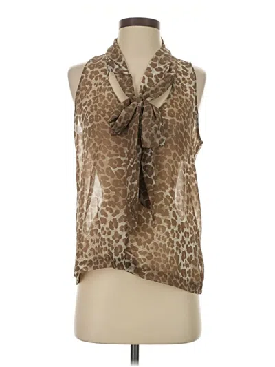 Pre-owned Eight Sixty Sleeveless Blouse In Brown