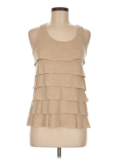 Pre-owned Eight Sixty Sleeveless Top Tan Halter Neckline Tops In Brown