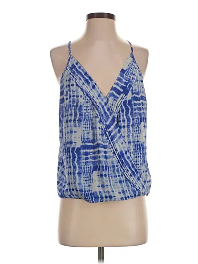 Pre-owned Eight Sixty Tank Top Blue Halter Neckline Tops