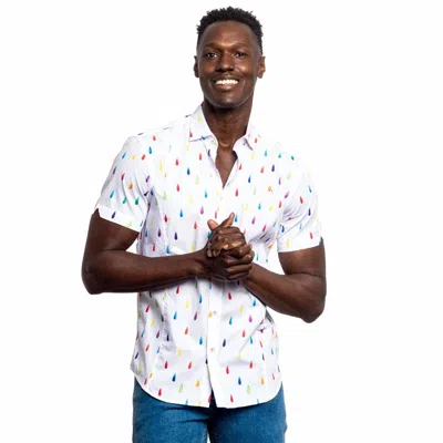 Eight X Acid Rain Short Sleeve Shirt In White Multi