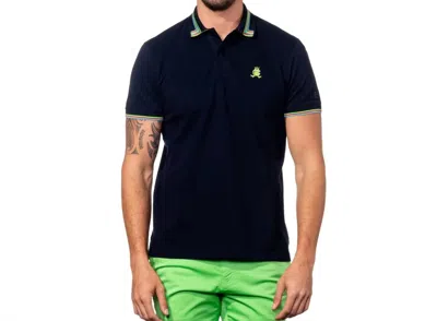 Eight X Alfonso Frog Polo In Navy In Black