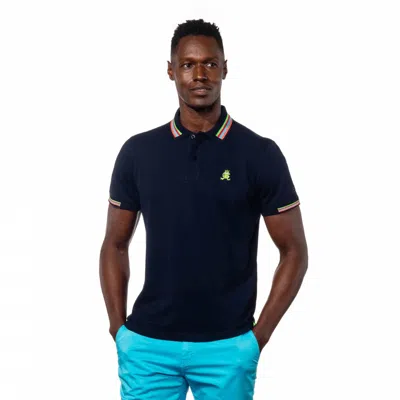 Eight X Anthony Frog Polo In Navy In Blue