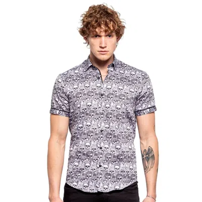 Eight X Bone Chill Short Sleeve Shirt In Grey In Multi