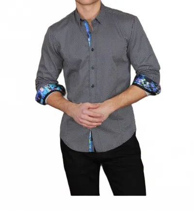 Eight X Checkered Long Sleeve Shirt With Colorful Trim In Black