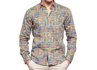 Eight X Colored Pencil Button Down Shirt In Multi In Animal Print