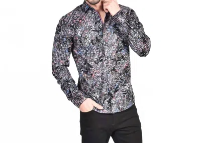 Eight X Colorful Baroque Button Down Shirt With Flocking In Multi