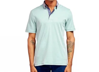 Eight X Colorful Collar Polo Shirt In Sage In Blue