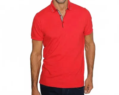 Eight X Colorful Trim Polo In Red
