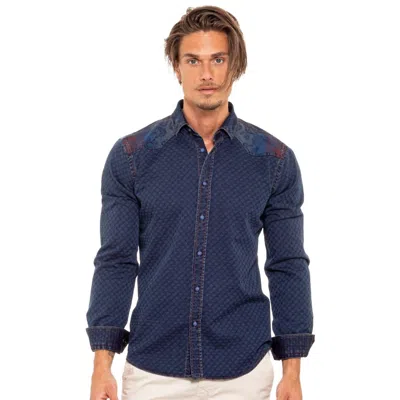 Eight X Copper Stitch Denim Button Down Shirt In Floral Special In Multi