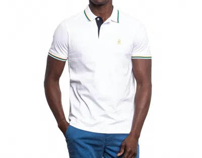 Eight X Corsica Frog Slim Fit Polo In White