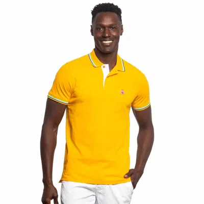 Eight X Corsica Frog Slim Fit Polo In Yellow