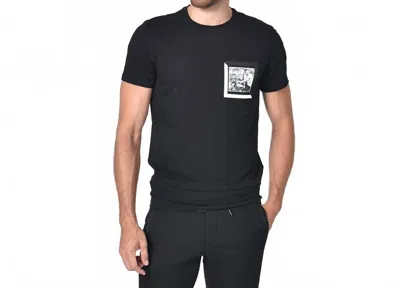 Eight X Crew Neck With Silicone Biker Patch T-shirt In Black