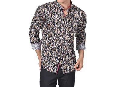 Eight X Dancing Day Of The Dead Button Down Shirt In Black In Multi