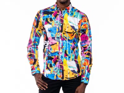 Eight X Dinner In Aspen Button Down Shirt In Multi