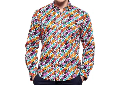 Eight X Disc Man Button Down Shirt In Multi