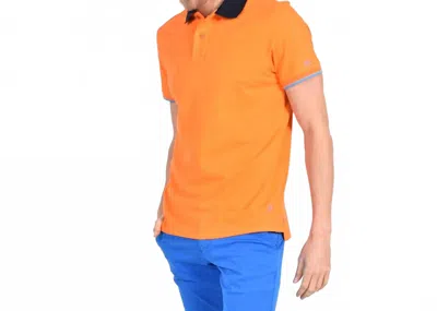 Eight X Double Sided Collar Polo In Orange