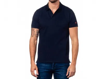 Eight X Double Sided Multi Colored Paisley Print Collar Polo In Navy In Blue
