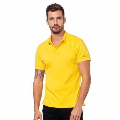 Eight X Double Sided Multi Colored Paisley Print Collar Polo In Yellow