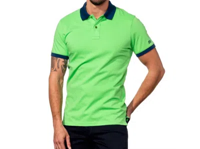 Eight X Double Sided Paisley Print Collar Polo In Green