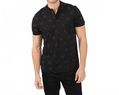 Eight X Dragonfly Flocking Polo In Black