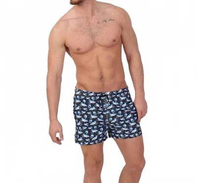 Eight X Duck Swim Trunks In Navy In Blue