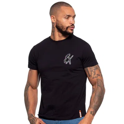 Eight X Frequency Logo Graphic T-shirt In Navy In Black