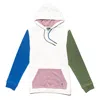 Eight X Frog Color Block Leisure Hoodie - White In Multi