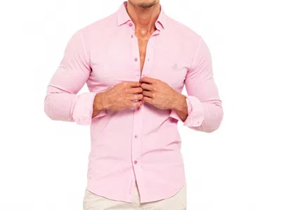 Eight X Frog Stretch Button Down Shirt In Pink