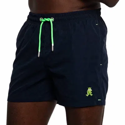 Eight X Frog Swim Trunks In Navy / Green In Multi