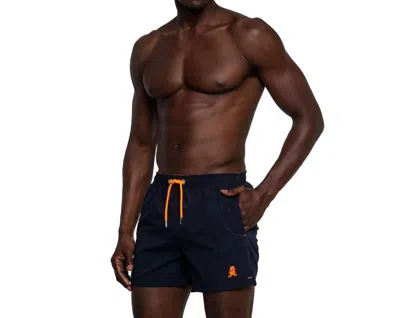 Eight X Frog Swim Trunks In Navy / Orange In Blue