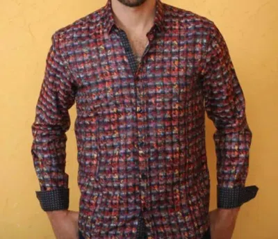 Eight X Hounds Tooth Button Down Shirt In Multi