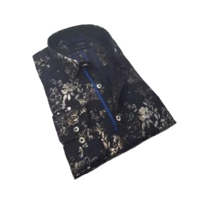 Eight X Jacquard Floral Foil Button Down Shirt In Multi