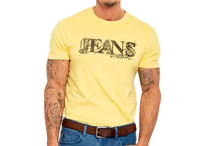 Eight X Jeans Street T-shirt In Yellow