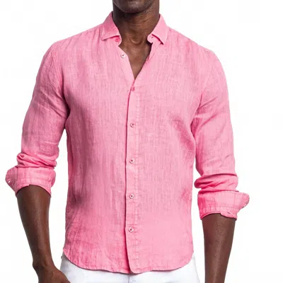 Eight X Linen Button Down Shirt In Light Pink
