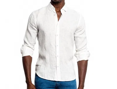 Eight X Linen Button Down Shirt In Soft White