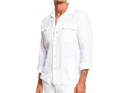 Eight X Linen Overshirt In White