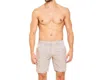 Eight X Linen Slim Fit Shorts In Beige In Gray
