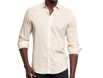 Eight X Looks Like Linen Button Down Shirt In Beige In Neutral